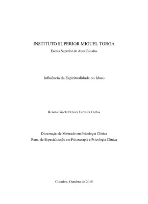 Espiritualidade no Idoso: Influências na Psicologia Clínica