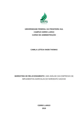 Análise das Ferramentas de Marketing de Relacionamento nas Empresas de Implementos Agrícolas do Noroeste Gaúcho