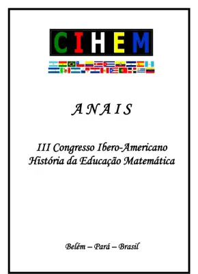 Anais: História da Educação Matemática