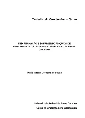 Sofrimento Psíquico e Discriminação