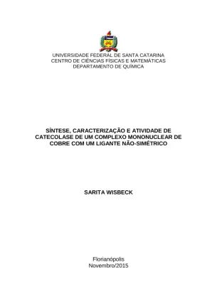 Catecolase: Síntese de Complexo de Cobre