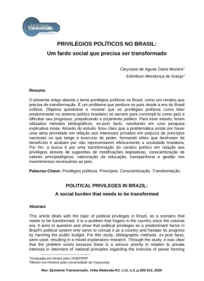 Privilégios Políticos no Brasil: Um Fardo Social