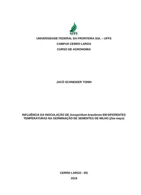 Inoculação de Azospirillum em Milho