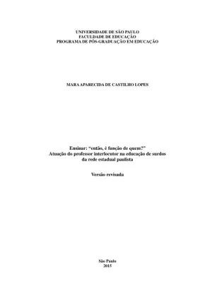 Professor Interlocutor e Educação de Surdos