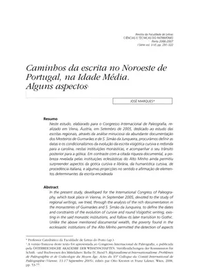 Escrita Medieval: Noroeste de Portugal