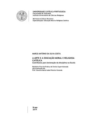 Arte Sacra na Educação Moral