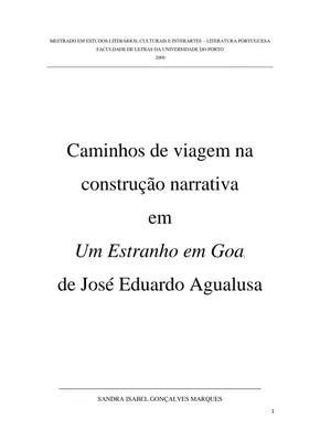 Narrativas de Viagem: Análise de 'Um Estranho em Goa'