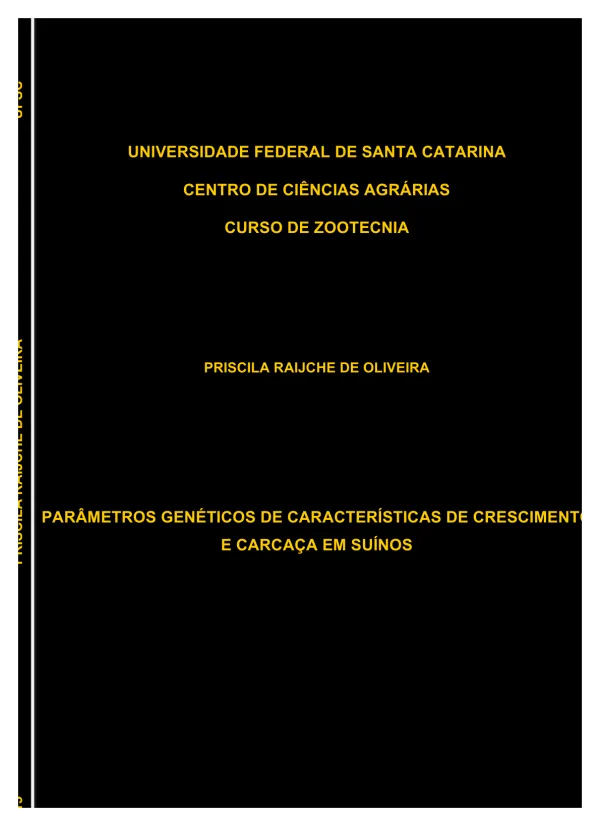Parâmetros genéticos de características de crescimento e carcaça em suínos