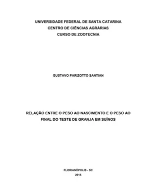 Peso de Suínos ao Nascimento e Abate