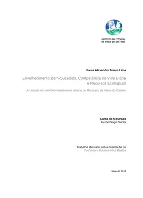 Envelhecimento Bem-Sucedido e Recursos Ecológicos