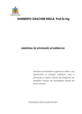 Memorial Acadêmico: Promoção à Titular