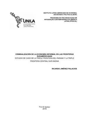 Criminalização da Economia Informal na América do Sul