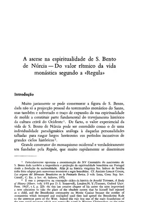 Ritmo Monástico: A Regra de Bento