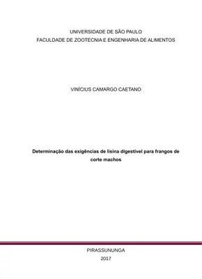 Lisina Digestível em Frangos