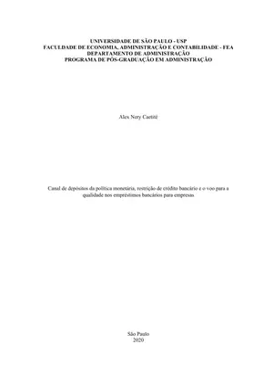 Restrição de Crédito Bancário no Brasil