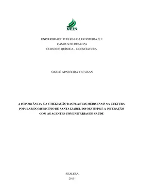 Plantas Medicinais: Cultura Popular em Santa Izabel do Oeste