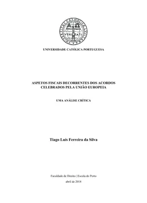 Aspectos Fiscais dos Acordos da UE
