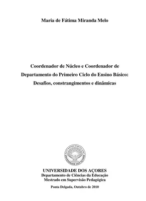 Coordenação no 1º Ciclo: Desafios