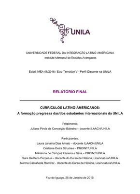 Currículos Latino-Americanos: UNILA