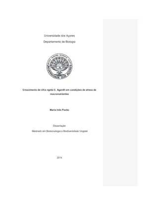 Estresse de Macronutrientes em Ulva rigida