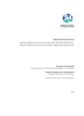 Envolvimento Parental no TPC de Matemática