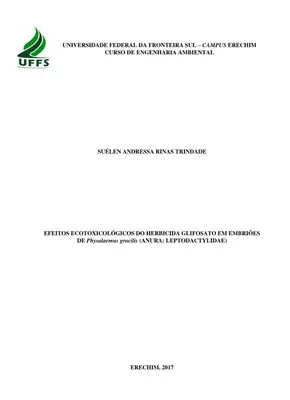 Ecotoxicologia do Glifosato em Anuros