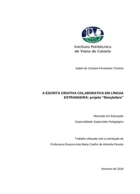 Escrita Criativa Colaborativa em LE
