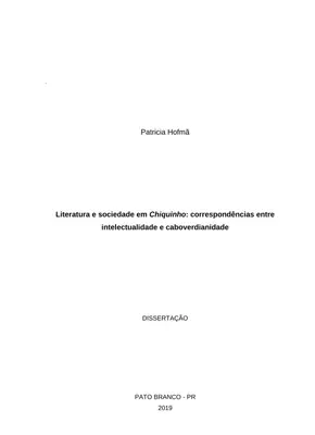 Chiquinho: Cabo Verde, Literatura e Sociedade