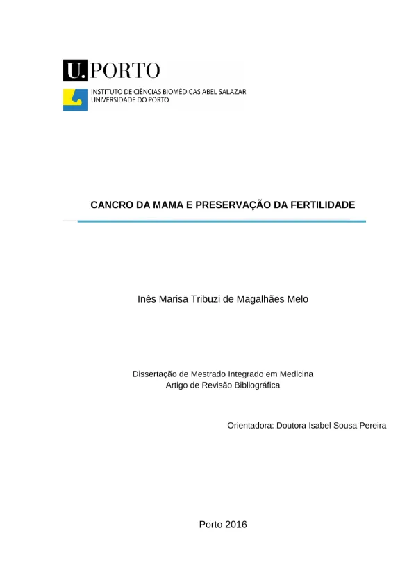 Cancro da mama e preservação da fertilidade