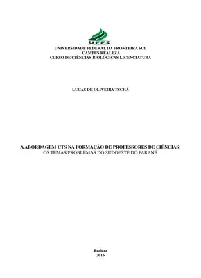 Formação CTS: Ciências no Paraná