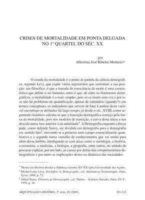 Crises de Mortalidade em Ponta Delgada (1900-1922)