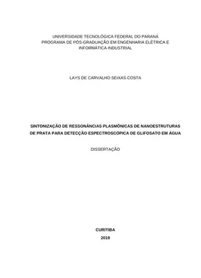 Detecção de Glifosato em Água