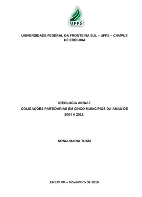 Coligações Partidárias e Ideologia