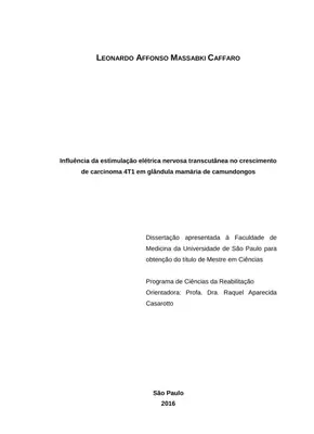 Eletroestimulação e Crescimento Tumoral