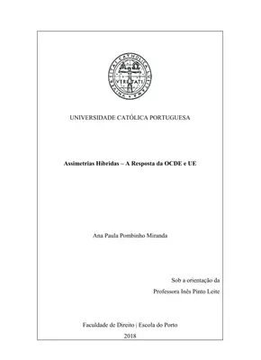 Assimetrias Híbridas: Resposta OCDE-UE