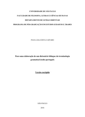 Dicionário Árabe-Português: Gramática