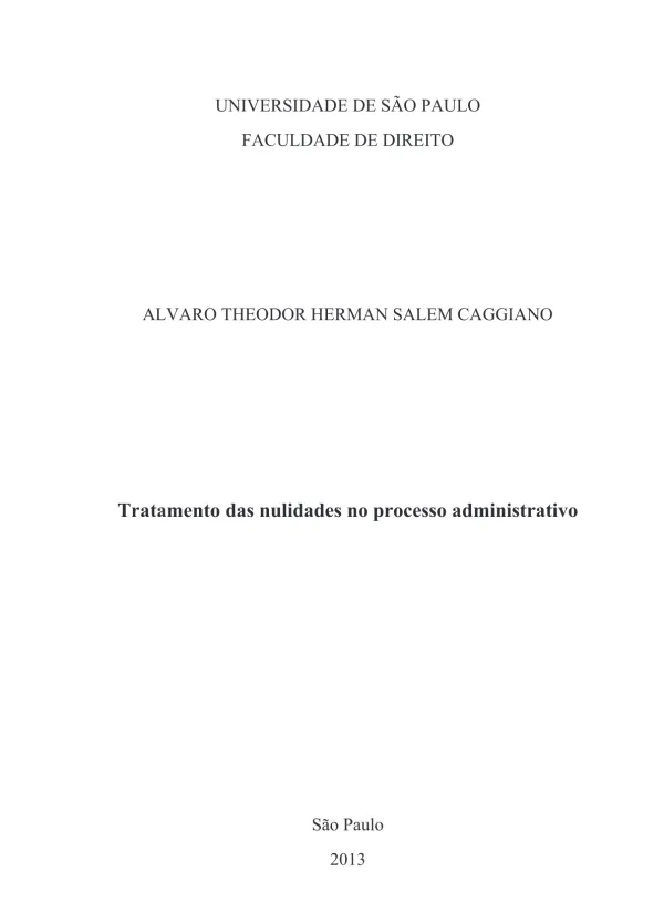 Tratamento das nulidades no processo administrativo